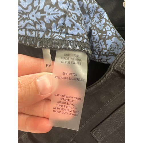 NEW Soft Surroundings Classic Straight Leg Triple S Black Jeans 6 Petite NWT - Picture 4 of 6