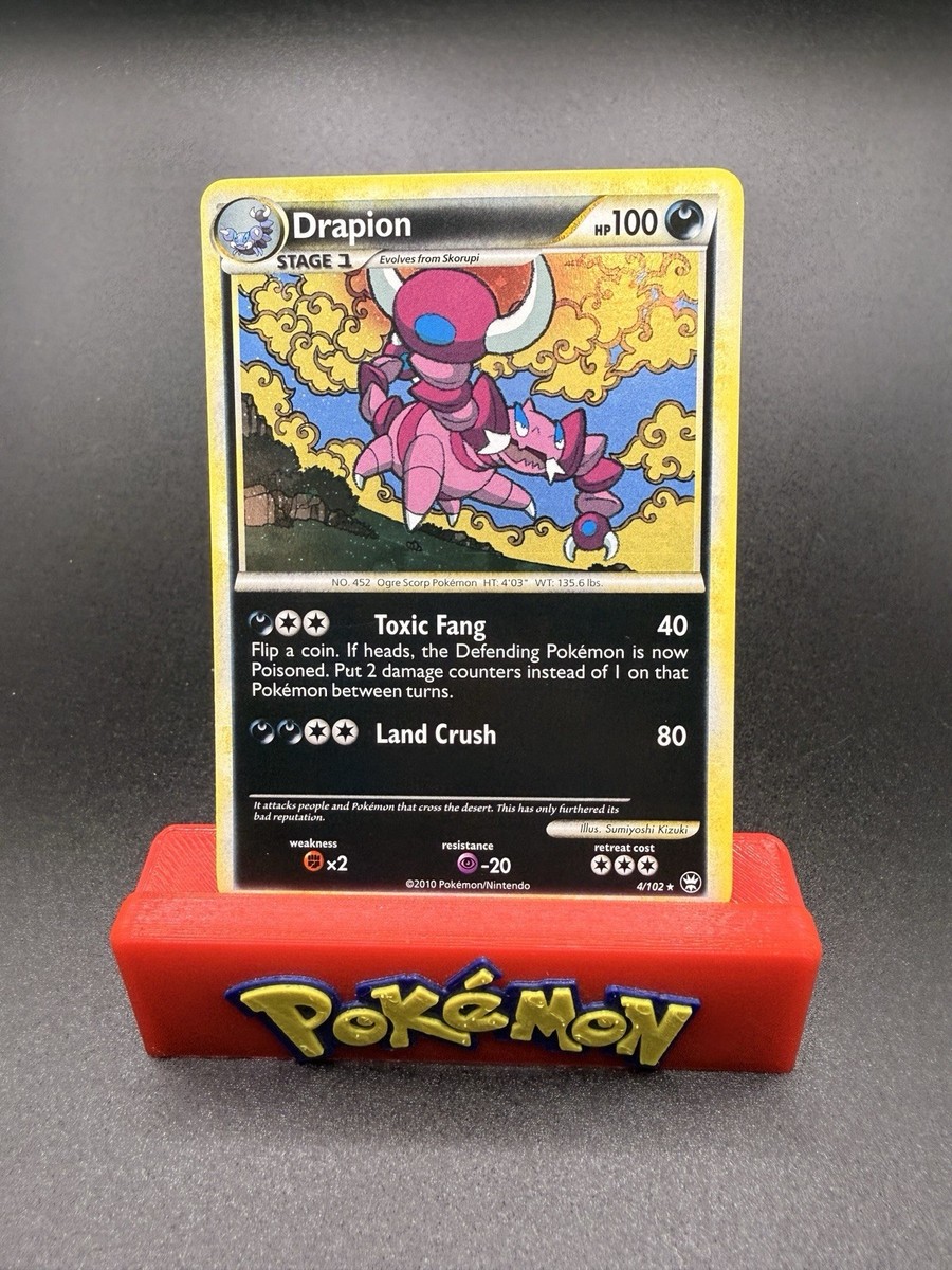 rare 2010 pokemon cards 2010 DRAPION 4/102 HeartGold SoulSilver TRIUMPHANT POKEMON CARD RARE HOLO
