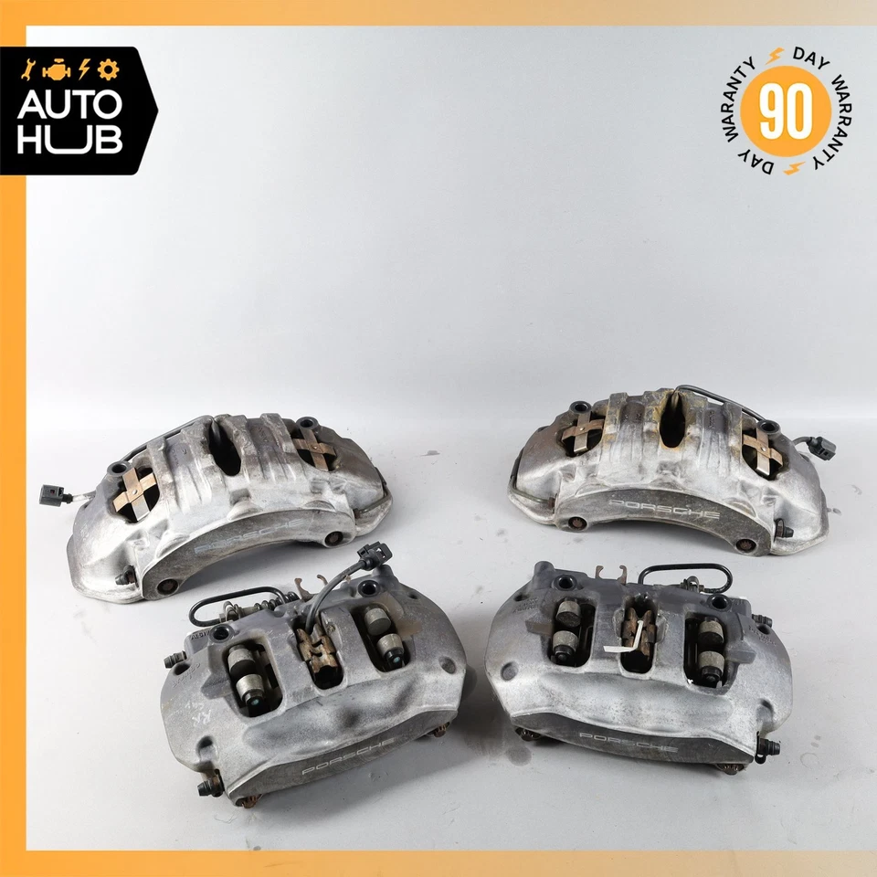 Juego de pinzas de freno delanteras y traseras 10-23 Porsche Cayenne 958 Touareg 7P0615424 OEM Foto 2 de 4