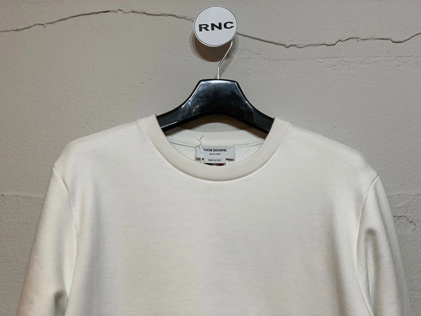 Felpa girocollo Thom Browne bianca 17610372