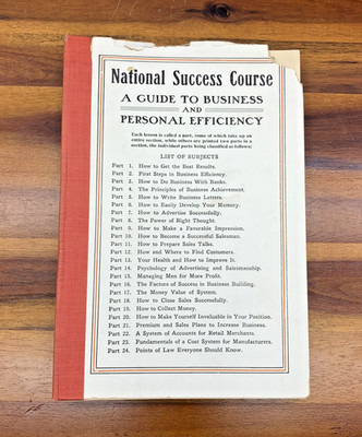 1916 National Success Course Business Guide Personal Efficiency Brochures EUC
