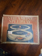 Vintage Marx Streamline Speedway Wind-up Tin Racers Keys Works Box Instructions