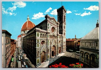 Florence Postcard Dome and Baptistery Italy Unposted