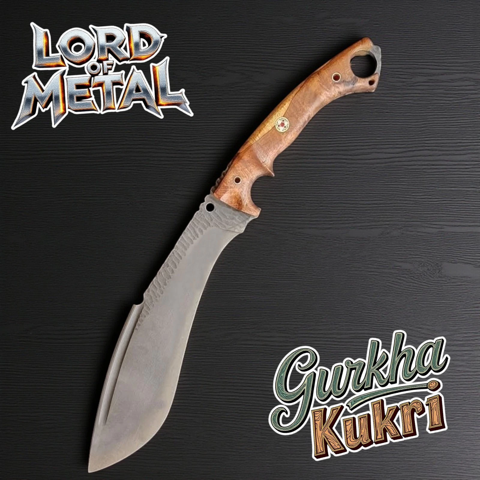 Hand Forged Carbon Steel Survival, Combat, Hunting Machete Kukri Knife W/ Sheath