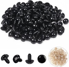 Vanblue 260Pcs 14Mm Safety Eyes for Amigurumi with Washers Black Safety Eyes for