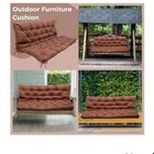 Outdoor Bench Cushion Waterproof Swing Seat Pad Replacement with Backrest & Ties — photo 5