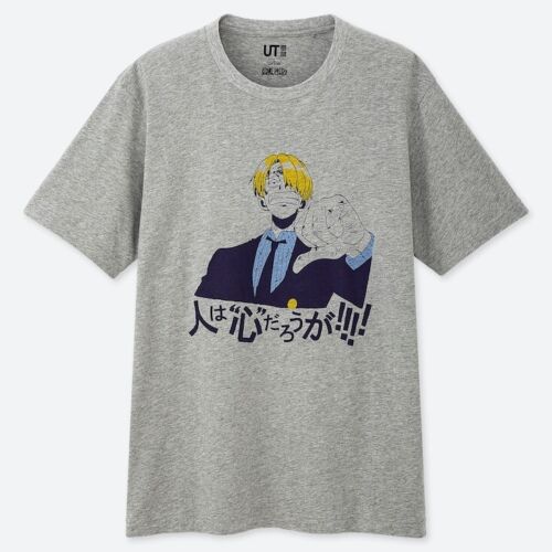 Seltenes Uniqlo One Piece Sanji T-Shirt hellgrau Erwachsene Größe XXL - Bild 1 von 3