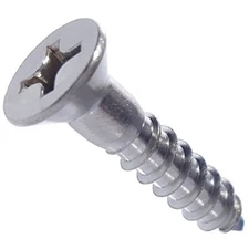 #6 x 1" Phillips Flat Head Wood Screws 316 Marine Stainless Steel Qty 50