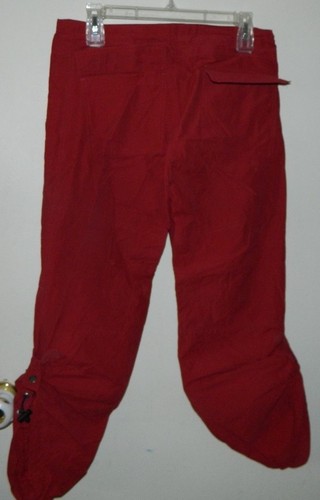 Women LOGG Sport Solid Maroon Capri / Long Cargo Pants Size M - Picture 4 of 5