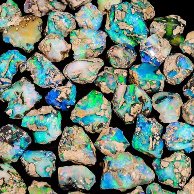 Stunning Top Grade Quality 100% Natural Ethiopian Black Opal Rough