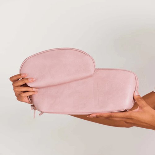 NWT Beis Cosmetic Pouch Set in atlas pink | eBay