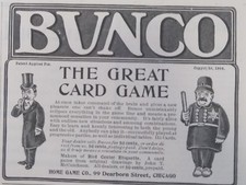 Antique 1900's Policeman - Home Game Co. - Bunco Card Game - Rare 1904 Art AD