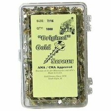 1000 Original Gold Screws Ice Racing Studs 7/16 ATV Motorcycle Tires Deep V Type