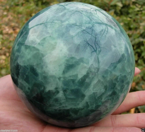 AAA+++ 80MM Glow In The Dark Stone crystal Fluorite sphere ball AA - Picture 4 of 4