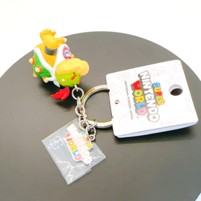 Super Nintendo World Bowser Jr. Keychain Figure Koopa Mario