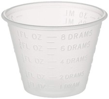 200 Plastic 1 oz. Graduated Medicine Cups Latex Free Non-Sterile 2 Packs of 100