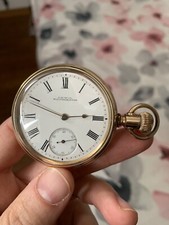 Orologio da tasca WALTHAM AWW Co Funzionante Antico dorato USA