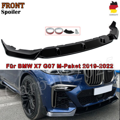 Frontspoiler Schwarz Glänz Für BMW X7 G07 M-Paket 2019-22 Spoilerschwert Lippe