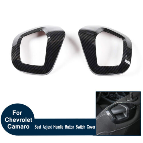Cubierta de manija de respaldo de asiento de fibra de carbono 2 piezas para Chevrolet Camaro 2017-2021 - Imagen 12 de 12