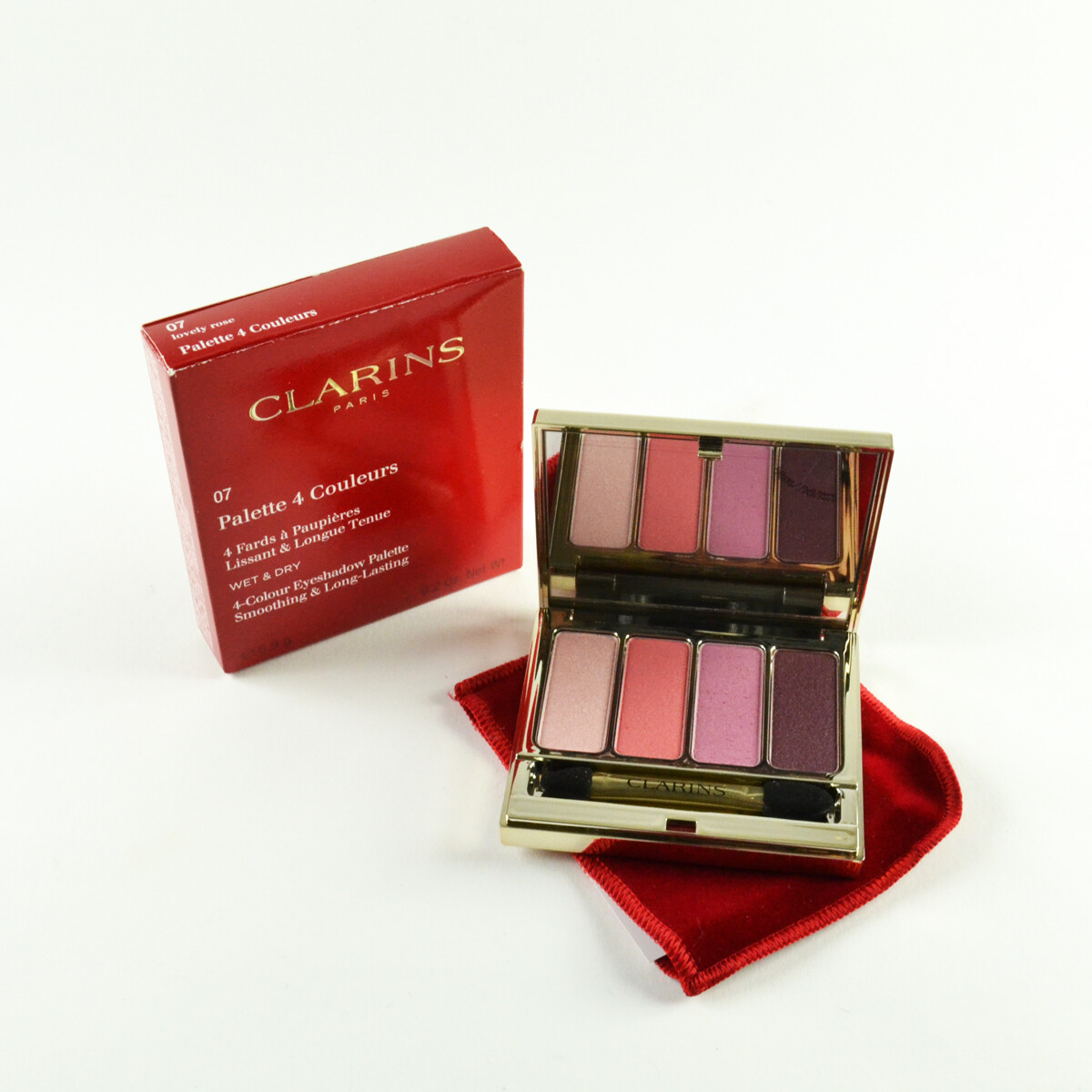 CLARINS メイクアップパレット Clarins 4 Colour Wet & Dry Eyeshadow Palette 07 Lovely Rose - Size