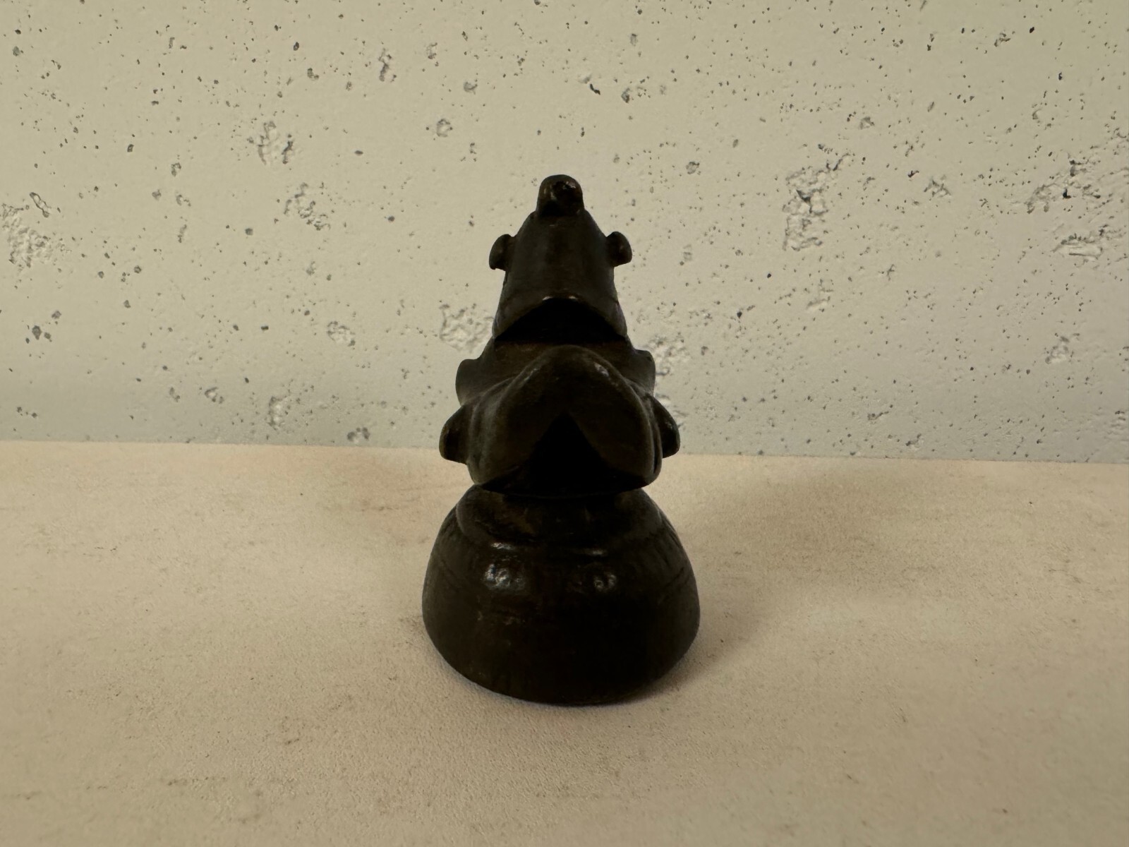 Antique Burmese Bronze Duck Form Opium Weight 318 grams