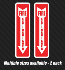 FIRE EXTINGUISHER Stickers Decals Inspection Smoke Alarm Emergency Warning 2pk