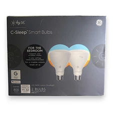 GE C-Sleep Tunable Smart 65-Watt EQ LED Br30 Dimmable Flood Light Bulb 2 Pack