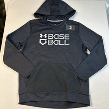 Under Armour Black Baseball Graphic Hoodie 22 Men's Large 1374377-001
