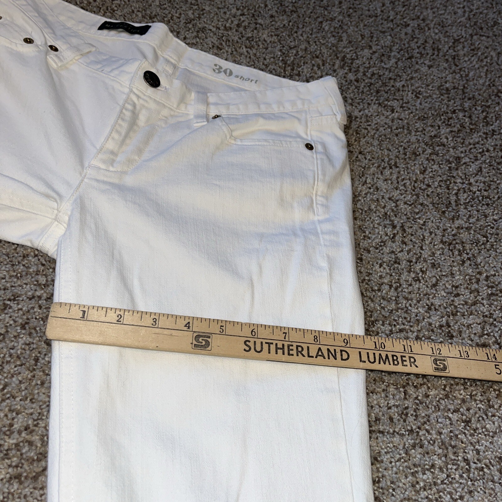 J. Crew Matchstick White Jeans Straight Cut 30 Short 31x32 - View 10