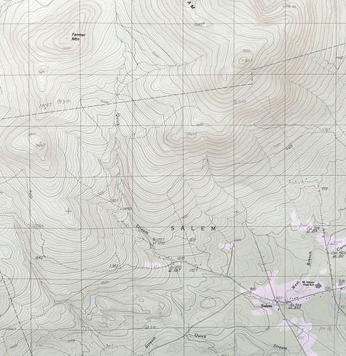 Karte Mount Abraham Maine 1984 Topographic Geo Survey 1:24000 27 x 22" TOPO6