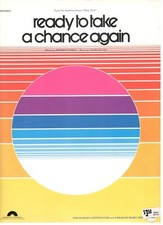 READY TO TAKE A CHANCE AGAIN-SHEET MUSIC-FOUL PLAY-PIANO/VOCAL/GUITAR/CHORDS-NEW