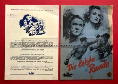 Filmwerbeheft TOBIS Filmverleih DIE LETZTE RUNDE Attila Hörbiger 1940 ( F20496