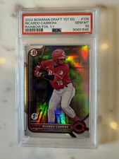 2022 Bowman Draft Baseball 1st edition Ricardo Cabrera 1/1 2022  Reds