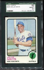 1973   Topps  Baseball  # 305   Willie Mays  (NM-MT+)  SGC 8.5