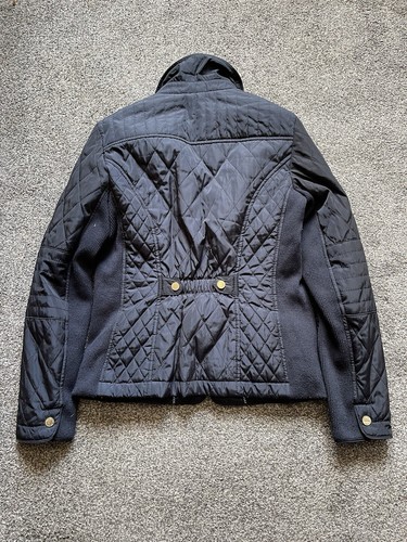 Damenjacke M&S Per Una, Größe 10, dunkelblau, tailliert, gesteppt, durchgehender Reißverschluss (65) - Bild 5 von 7