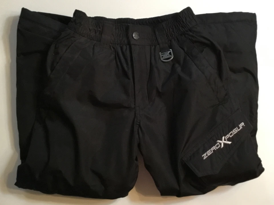 Big Boys ZEROXPOSUR Ski-Snow Pants Size 8/S-8 Black Snap/Zipper Closure - Image 2 of 4
