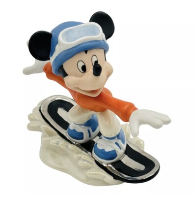 5” Lenox MICKEY MOUSE Mickey's Snowboarding Adventure Figurine | eBay