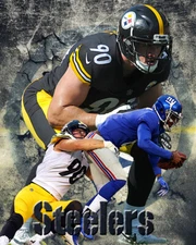 Pittsburgh Steelers  Lithograph print of JT Watt  