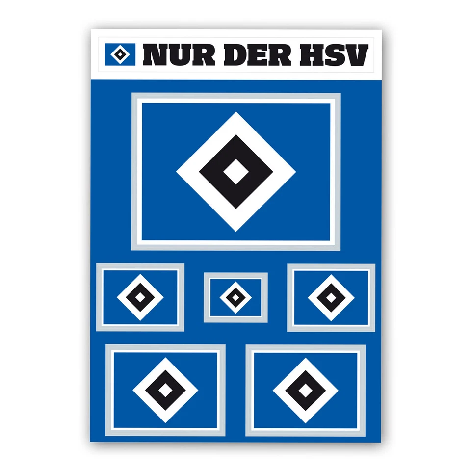 Hamburger SV HSV Aufkleber-Set "Raute"