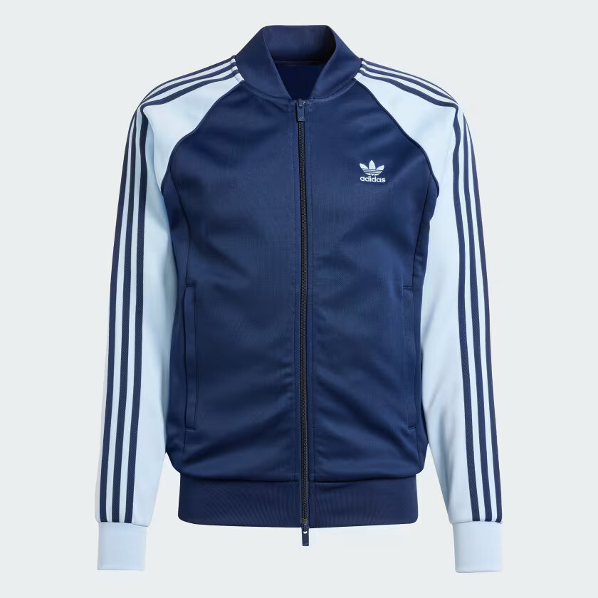 トップス adidas originals sst track top navy L adidas Originals SST Men's Tracksuit Top in Light Blue and