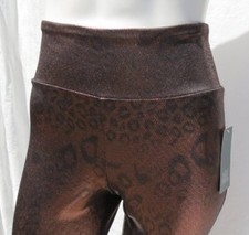 NEW WILD FABLE Metallic Bronze Animal Print High Rise Leggings US XS S  M Hot 