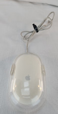 Genuine Vintage Apple Pro Optical USB Mouse Wired Clear/White M5769