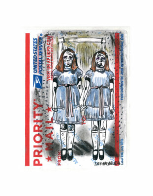 The Shining The Twins Horror Street Art Graffiti Sticker Drawing Usps Label 228
