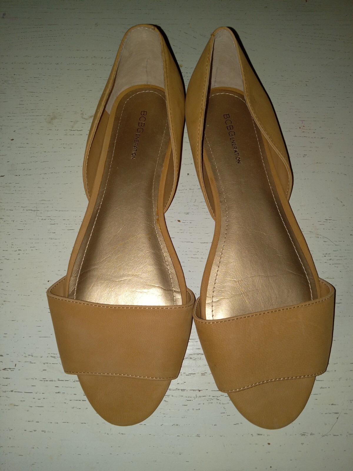 BCBGeneration Solid Beige Women's Flats Shoes Sz … - image 1