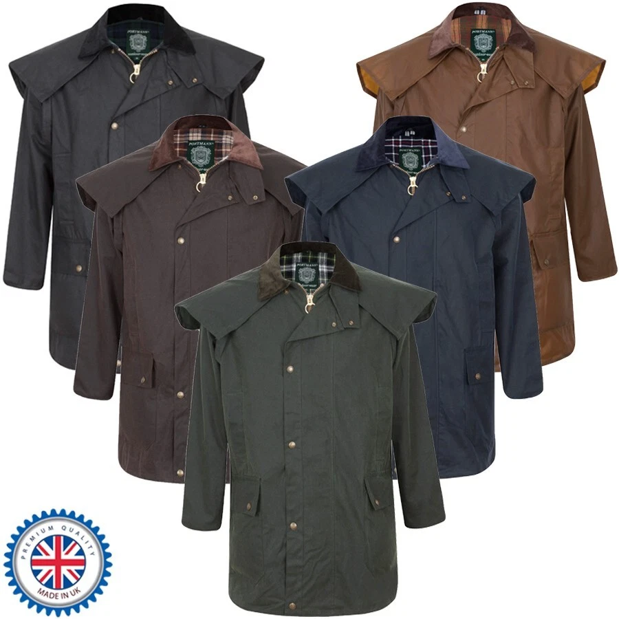 Portmann Mens & Ladies 3/4 Stockman Short Cape Wax Jacket Coat & Hood
Opens in a new window or tab