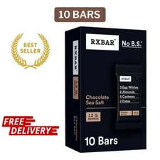 RXBAR Chocolate Sea Salt Chewy Protein Bars Gluten-Free Ready-to-Eat 10 Count