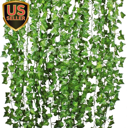 84Feet 12 Strands Artificial Flowers Greenery Fake Hanging Vine Plants Leaf G...