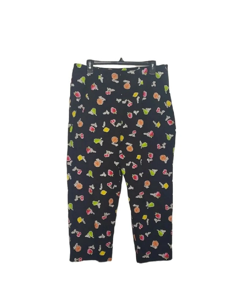 Briggs NY Womens Plus Size 15W Capri Pants Stretch Comfort Tropical Fruit