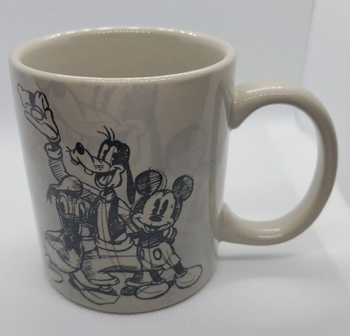 Disney Jerry Leigh Mickey Mouse Friend Mug Grey Sketch Cup Nice! - Picture 2 of 7