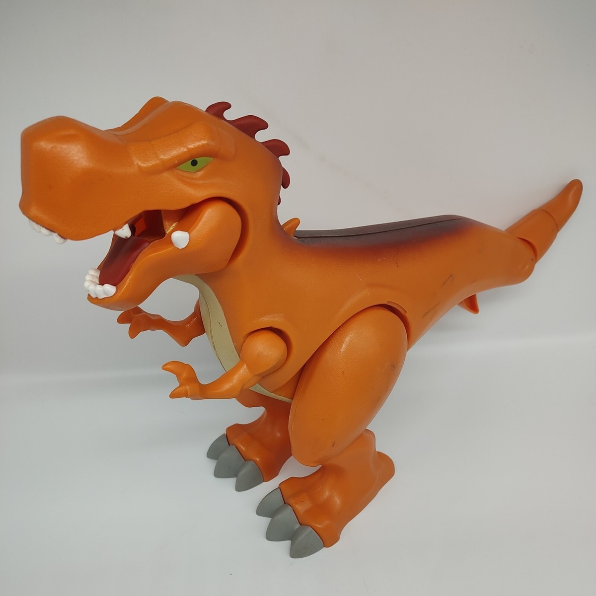 Large T-Rex Orange Dinosaur Toy Opening Mouth Imaginext Fisher